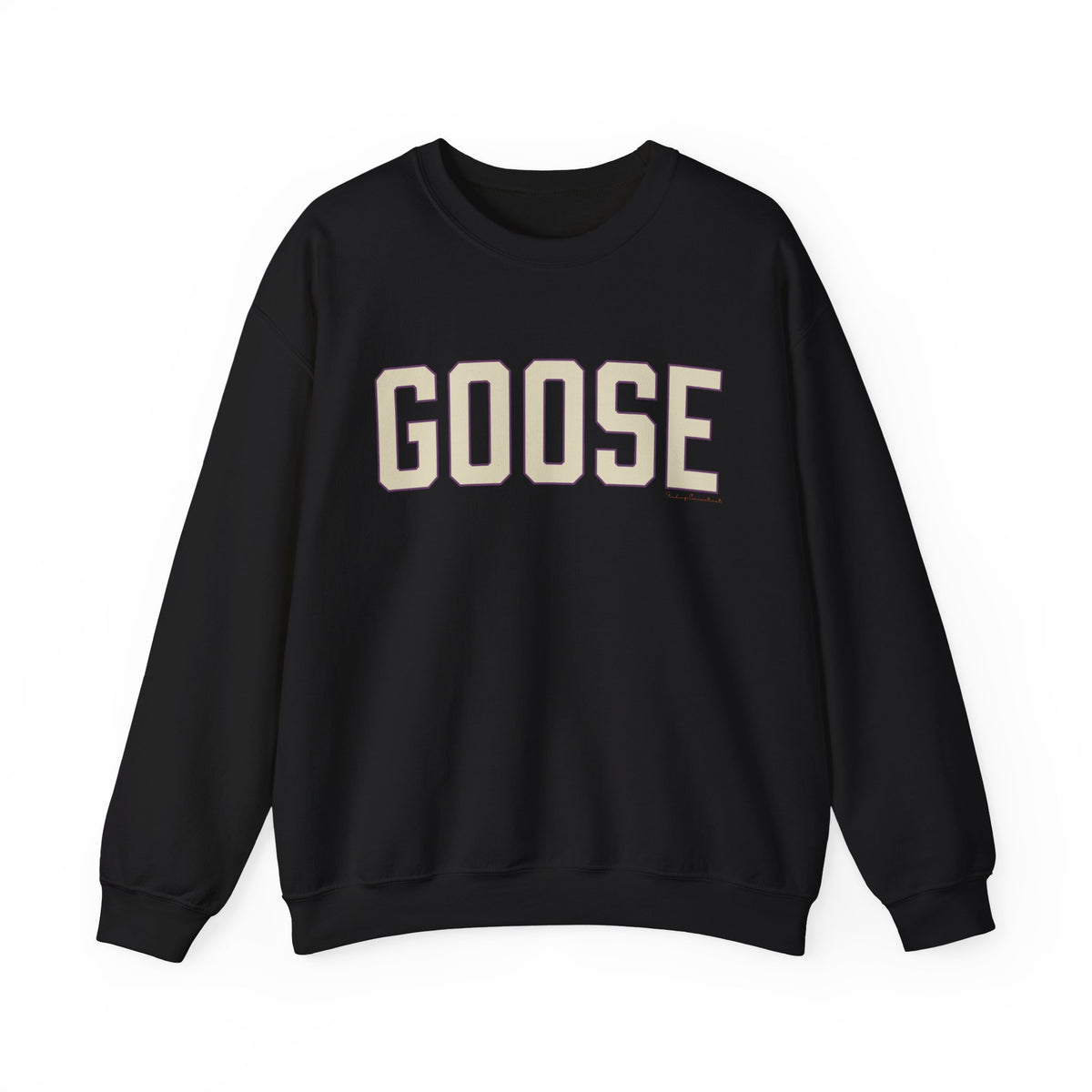 Goose Zip Code Cream & Purple Unisex Heavy Blend™ Crewneck Sweatshirt