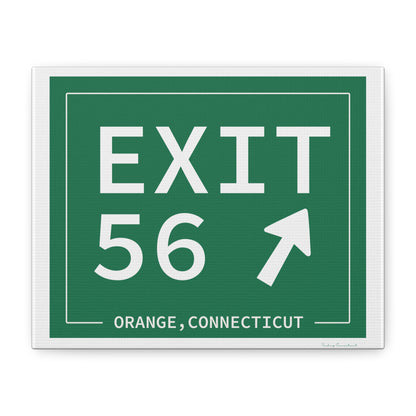 Vintage Exit 56 WCP Sign Matte Canvas, Stretched, 1.25"