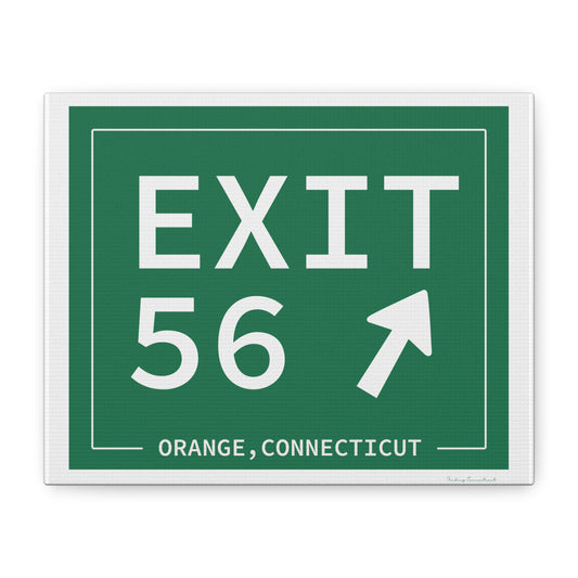 Vintage Exit 56 WCP Sign Matte Canvas, Stretched, 1.25"