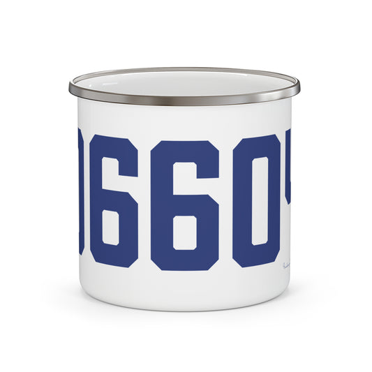 06605 Bridgeport Connecticut Zip Code Enamel Camping Mug