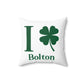 I Clover Bolton Spun Polyester Square Pillow