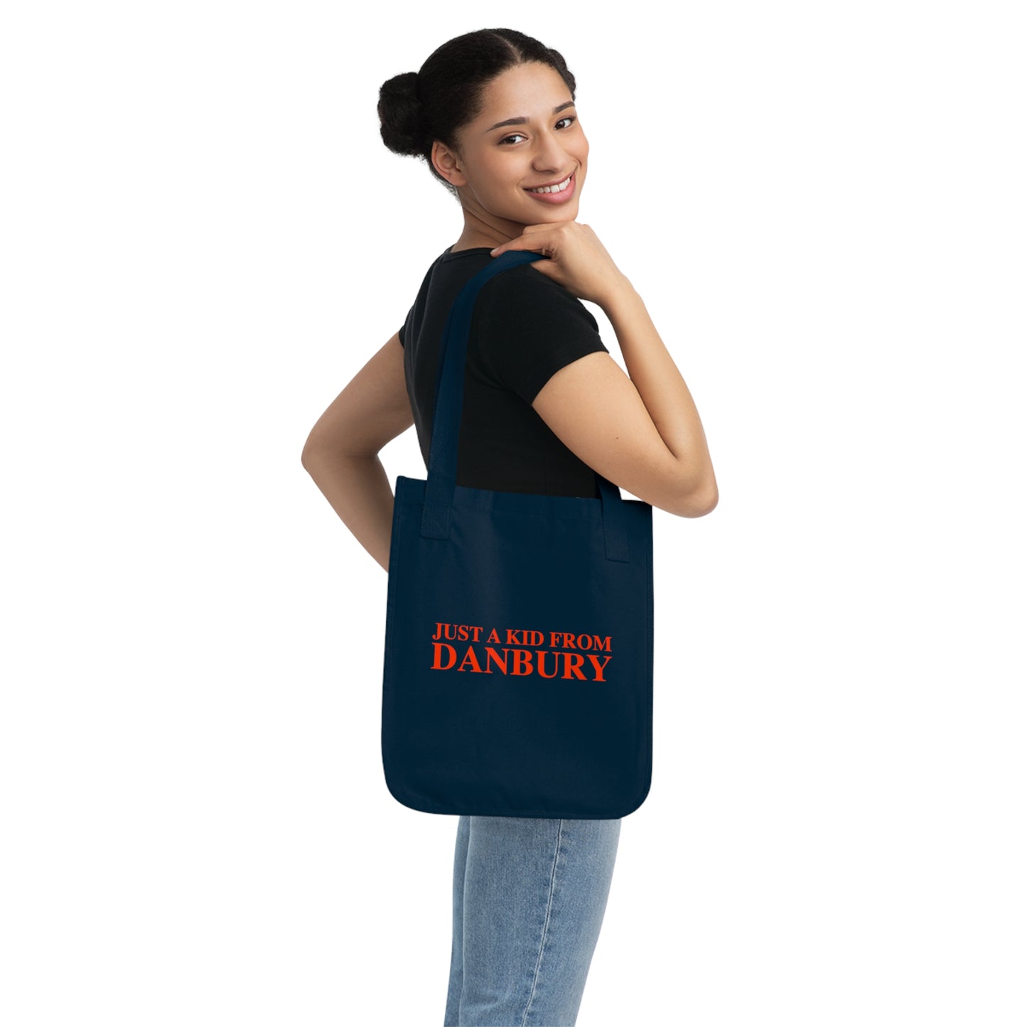 Just a kid from Danbury Organic Canvas Tote Bag