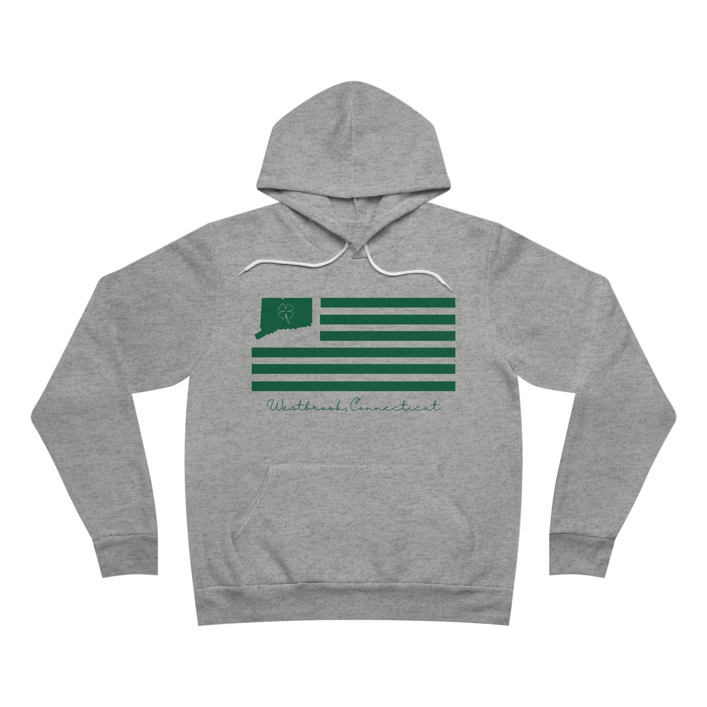 Westbrook Connecticut St. Patrick’s Day Flag Unisex Sponge Fleece Pullover Hoodie