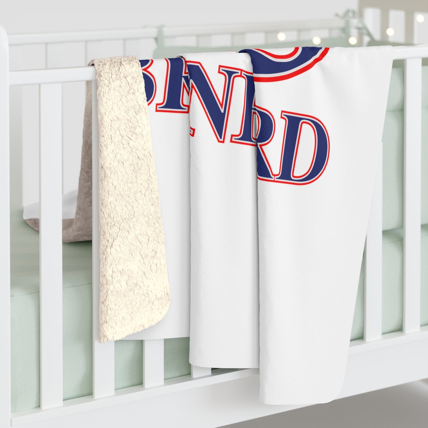 203 Branford Red White & BlueSherpa Fleece Blanket