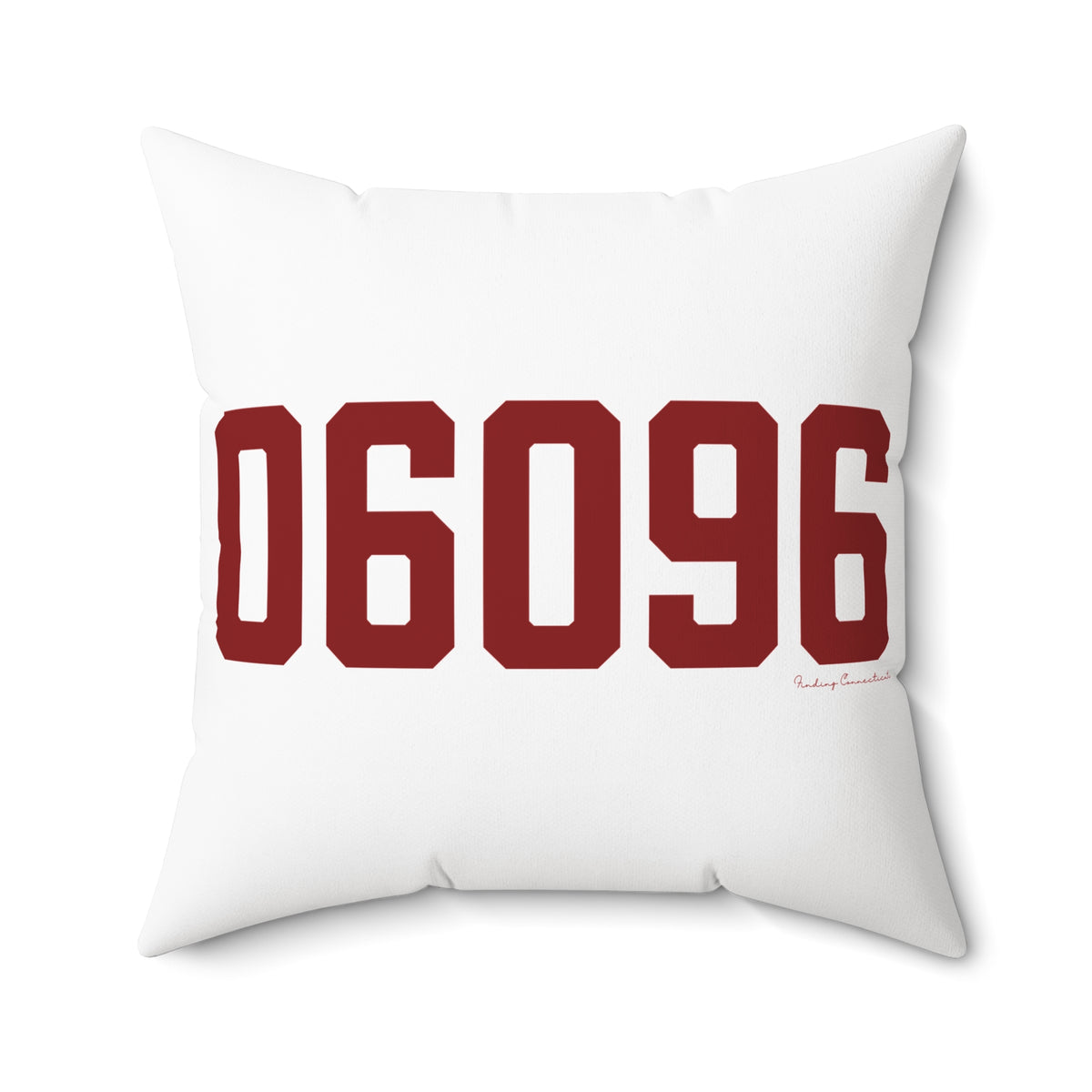 06096 Windsor Locks  Connecticut Zip Code Polyester Square Pillow