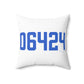 06464 East Hampton Connecticut Zip Code Spun Polyester Square Pillow
