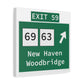 Vintage WCP Exit 59 Sign Matte Canvas, Stretched, 1.25"