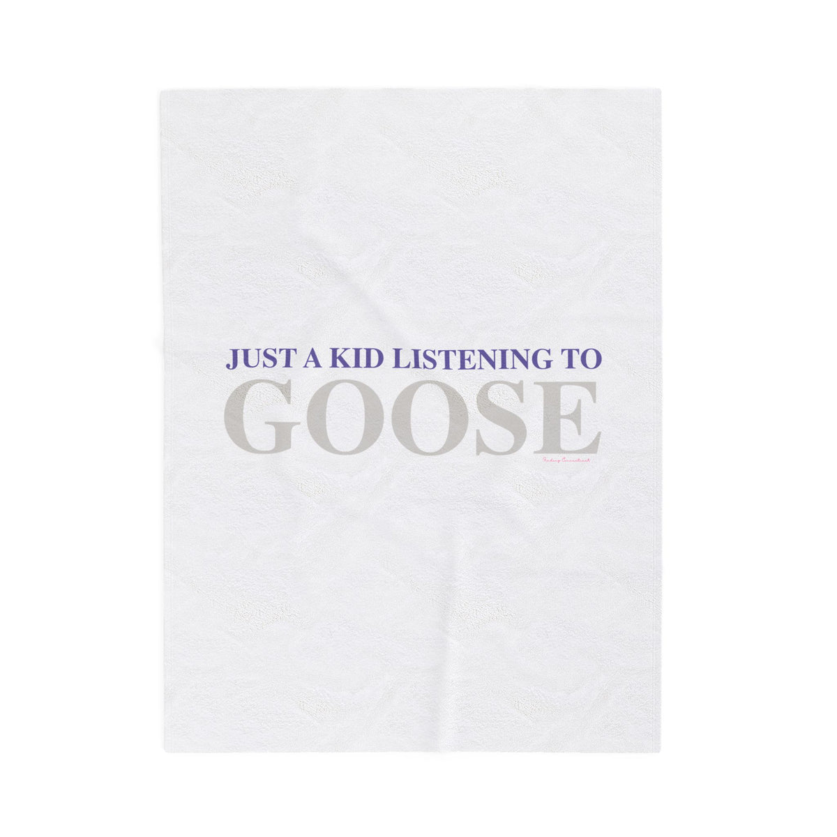 Just a kid listening to Goose  - Gray & Purple Velveteen Plush Blanket