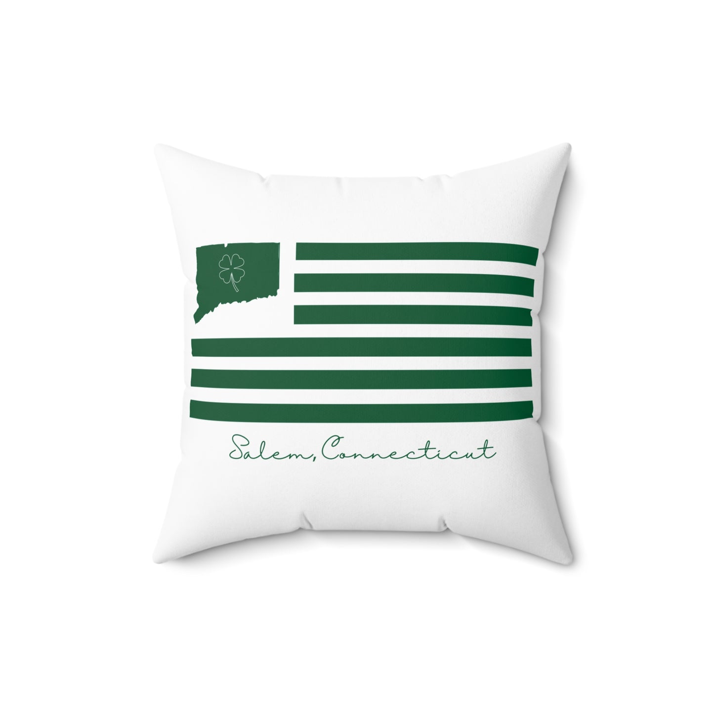 Salem Connecticut St. Patrick’s Day Flag Spun Polyester Square Pillow