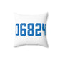 06824 Fairfield Connecticut Zip Code Spun Polyester Square Pillow