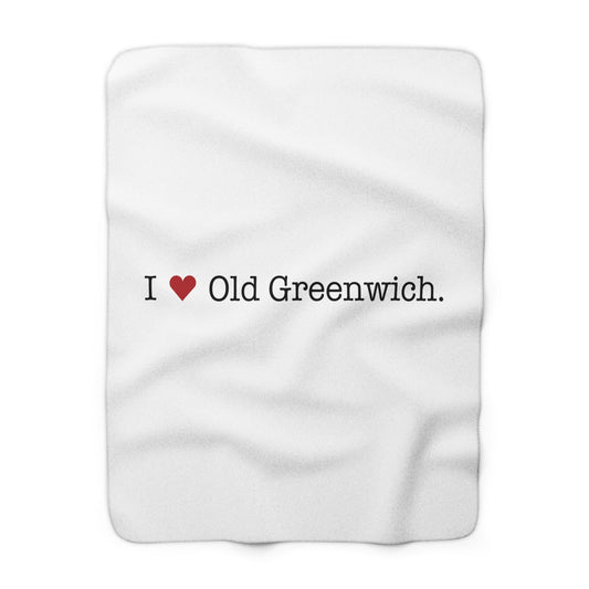 I Heart Old Greenwich. Sherpa Fleece Blanket