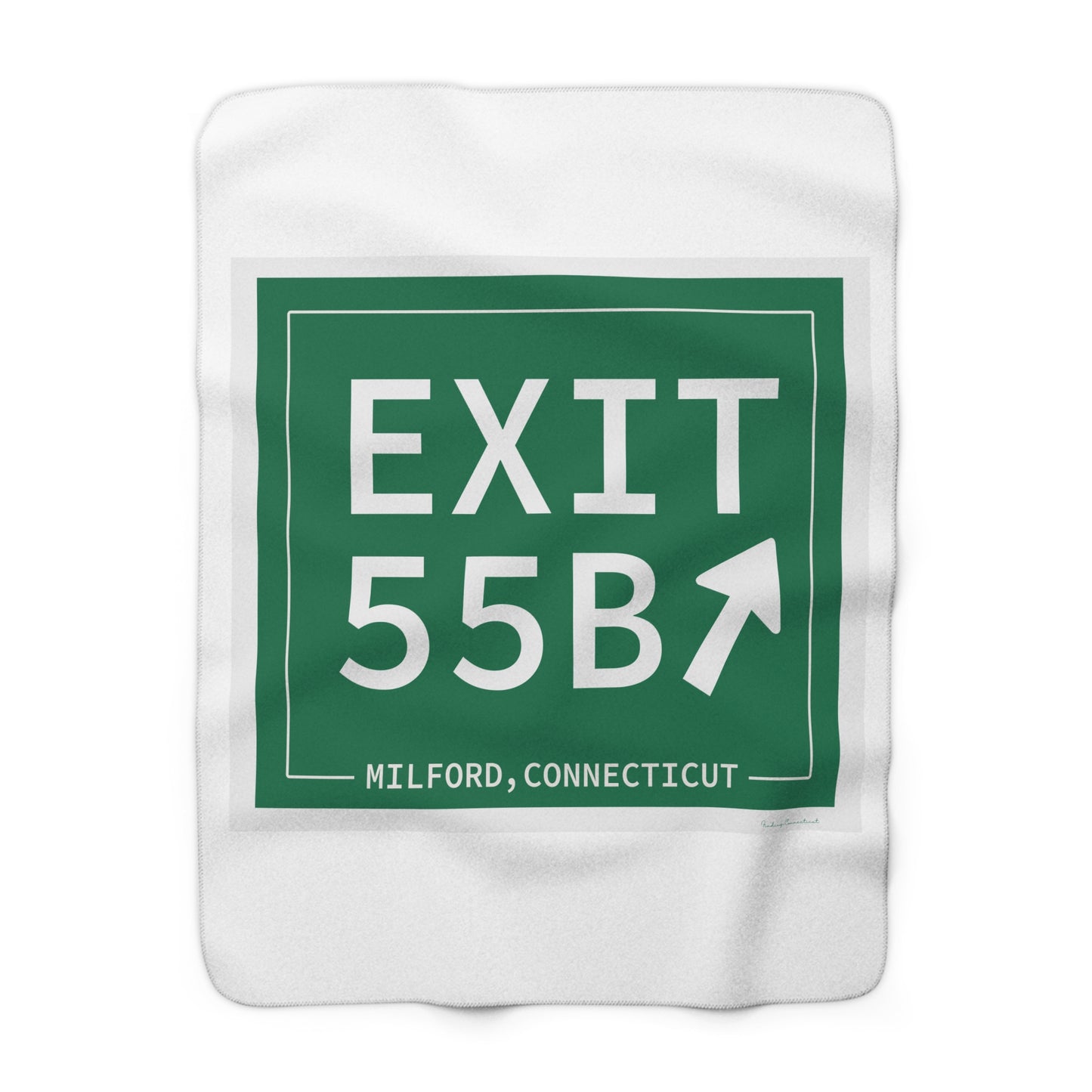 Vintage Exit 55B WCP Sign Sherpa Fleece Blanket