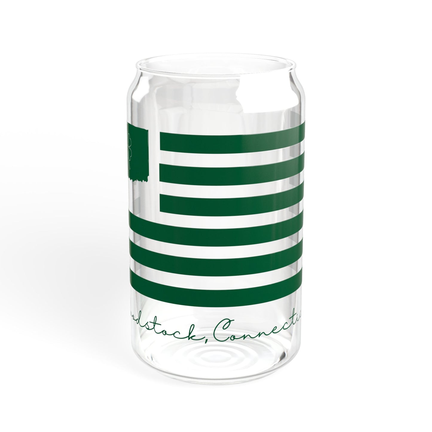 Woodstock Connecticut St. Patrick’s Day Flag Sipper Glass, 16oz