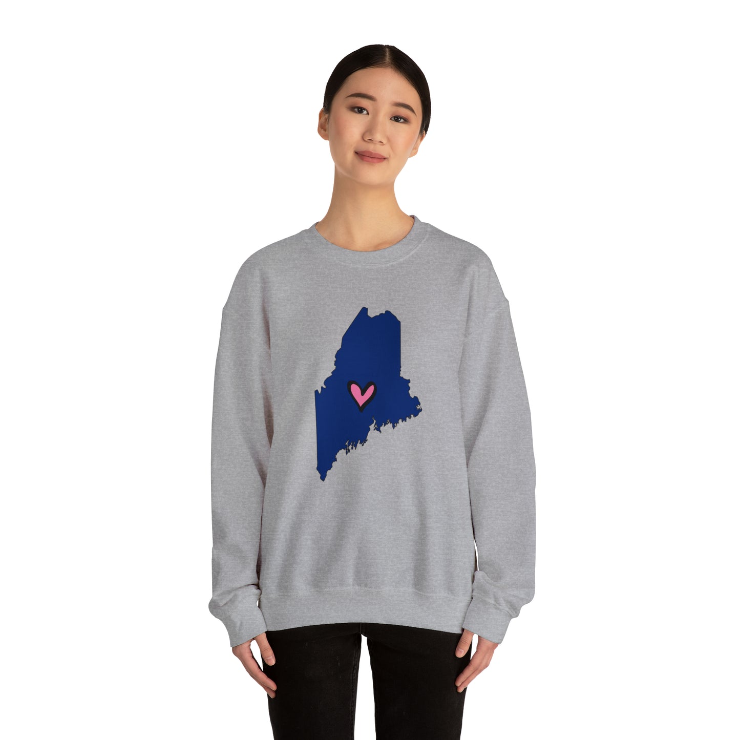 Maine Love (blue) Unisex Heavy Blend™ Crewneck Sweatshirt