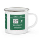 Vintage Merritt Parkway Exit 42 Sign Enamel Camping Mug
