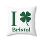 I Clover Bristol Spun Polyester Square Pillow