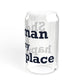 Sherman Is My Happy Place Sipper Glass, 16oz