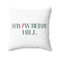 41 Tilt Strawberry Hill Spun Polyester Square Pillow