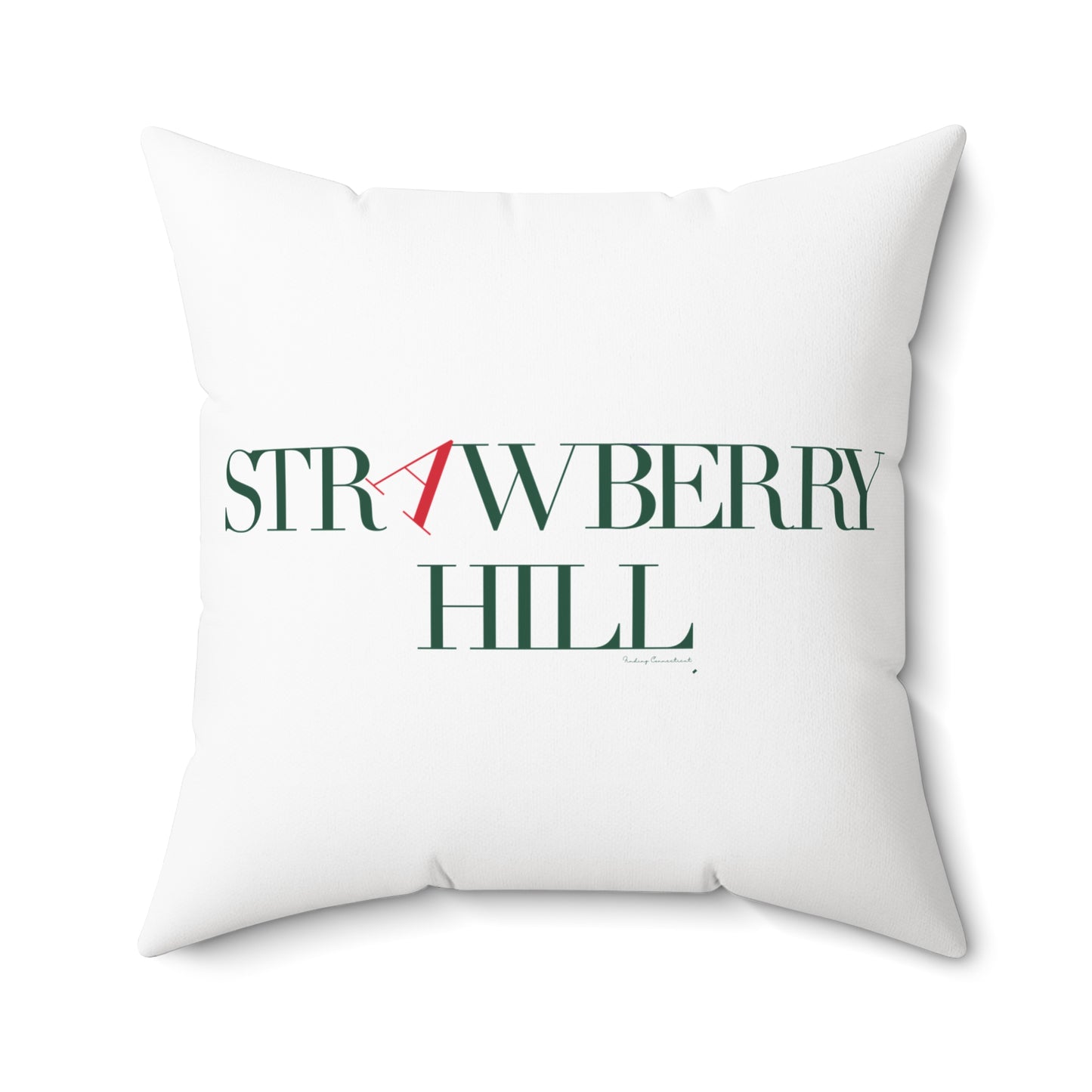 41 Tilt Strawberry Hill Spun Polyester Square Pillow