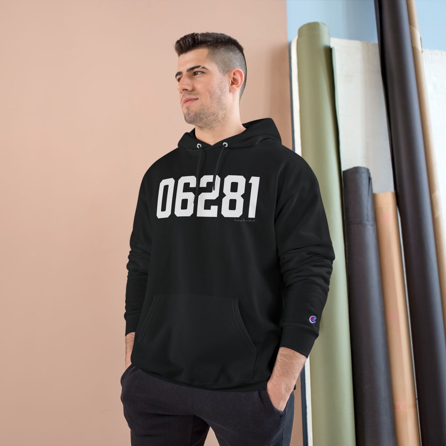 06281 Woodstock CT Zip Code Champion Hoodie