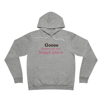Goose shows are my Happy Place  - Pink & Espresso Unisex Sponge Fleece Pullover Hoodie