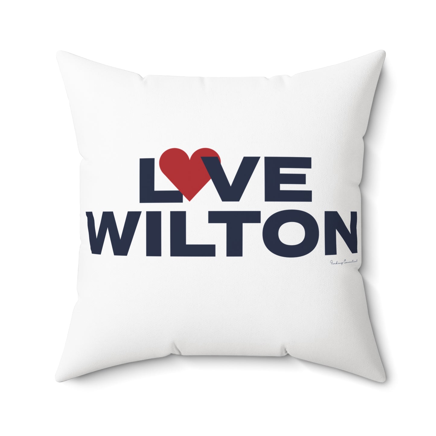 Love Wilton Spun Polyester Square Pillow