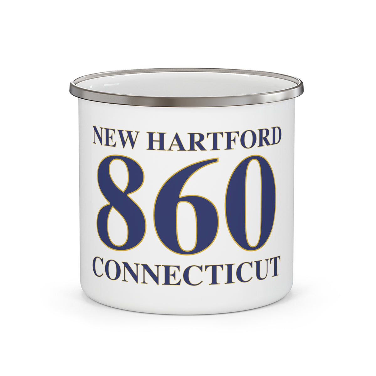 New Hartford 860 Connecticut Enamel Camping Mug