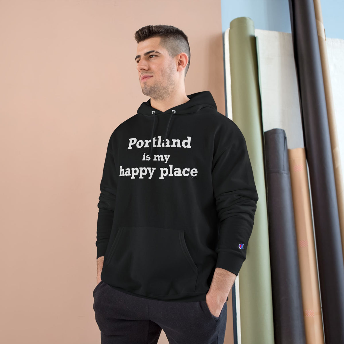 Portland is My Happy Place Champion Hoodie