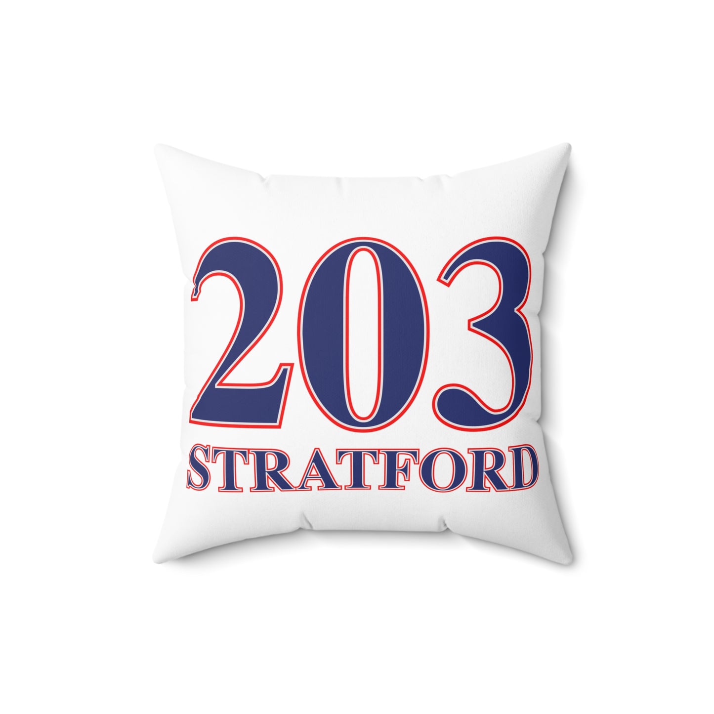 203 Stratford Red White & Blue Spun Polyester Square Pillow