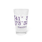 Stamford Coordinates Pint Glass, 16oz