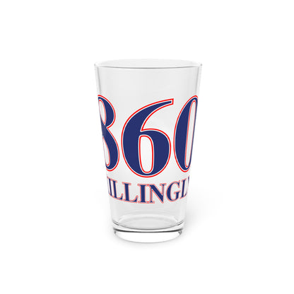 860 Killingly Red, White & Blue Pint Glass, 16oz