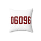06096 Windsor Locks  Connecticut Zip Code Polyester Square Pillow