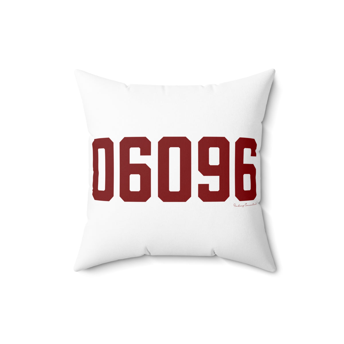 06096 Windsor Locks  Connecticut Zip Code Polyester Square Pillow