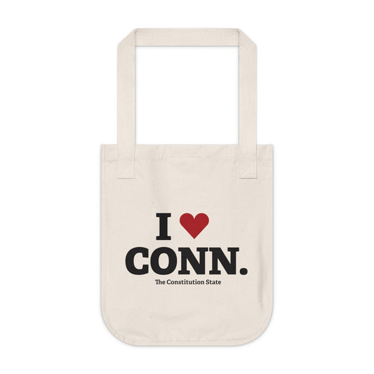 I Heart CONN. Organic Canvas Tote Bag