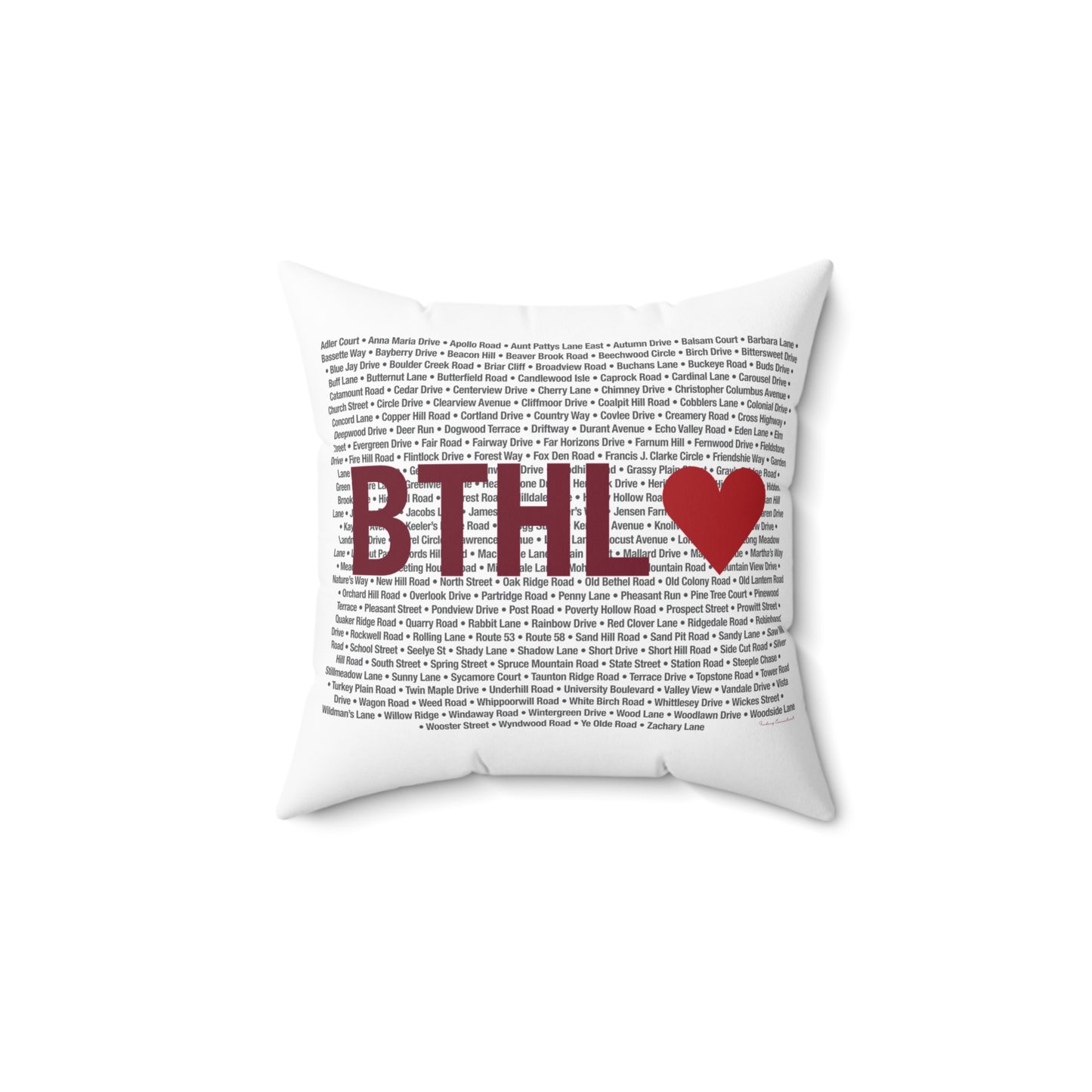 Bethel Love Spun Polyester Square Pillow