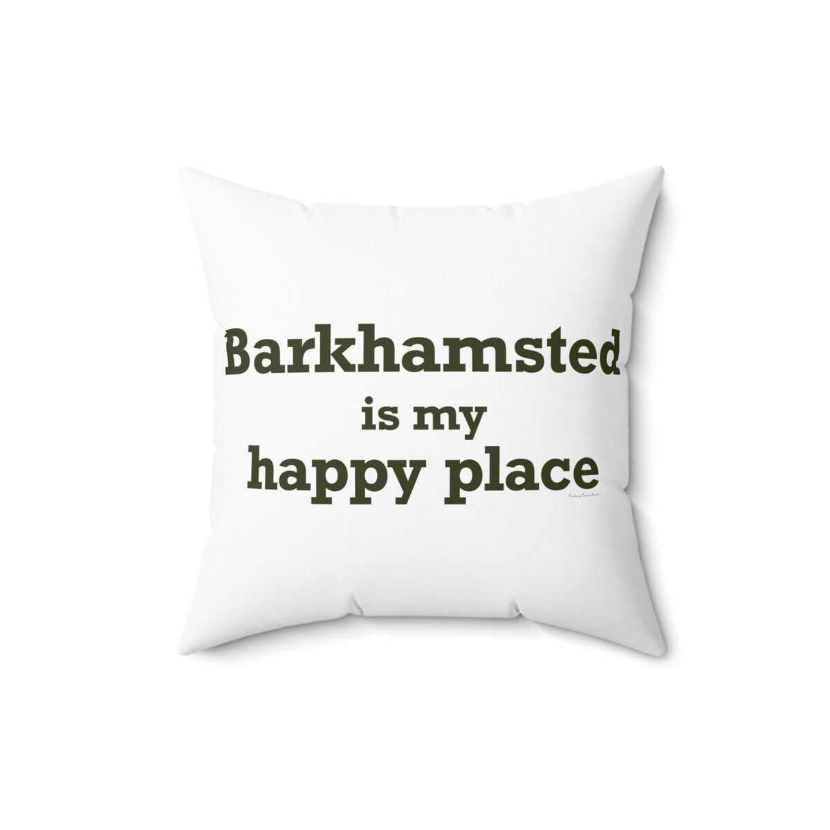 Barkhamsted is my Happy Place Polyester Square Pillow