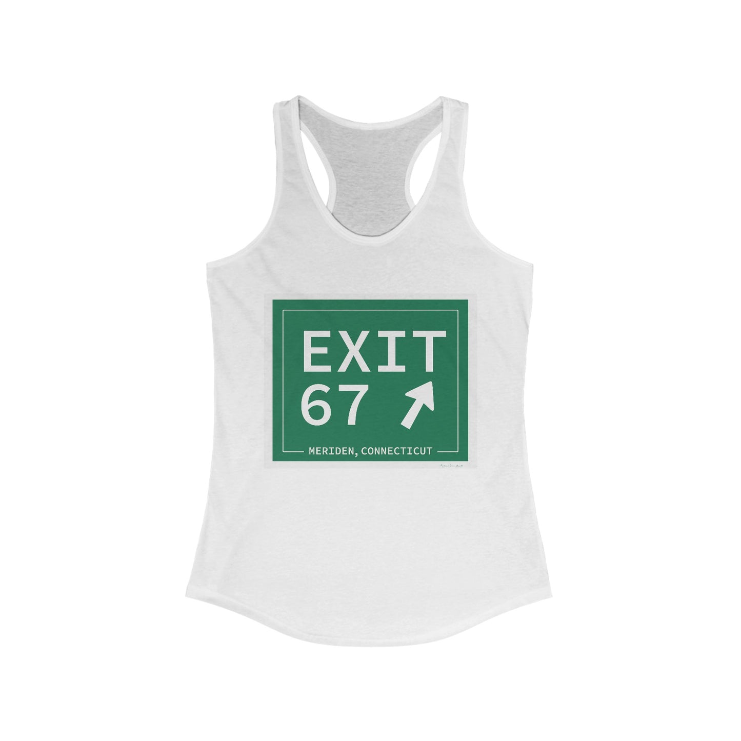 Vintage Exit 67 WCP Sign Women's Ideal Racerback Tank Top