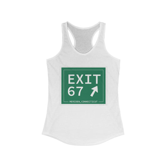 Vintage Exit 67 WCP Sign Women's Ideal Racerback Tank Top