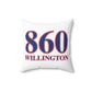 860 Willington, Red, White & Blue  Spun Polyester Square Pillow