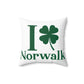 I Clover Norwalk Spun Polyester Square Pillow