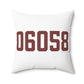 06058 Norfolk Connecticut Zip Code Polyester Square Pillow