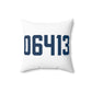 06413 Clinton Connecticut Zip Code Spun Polyester Square Pillow