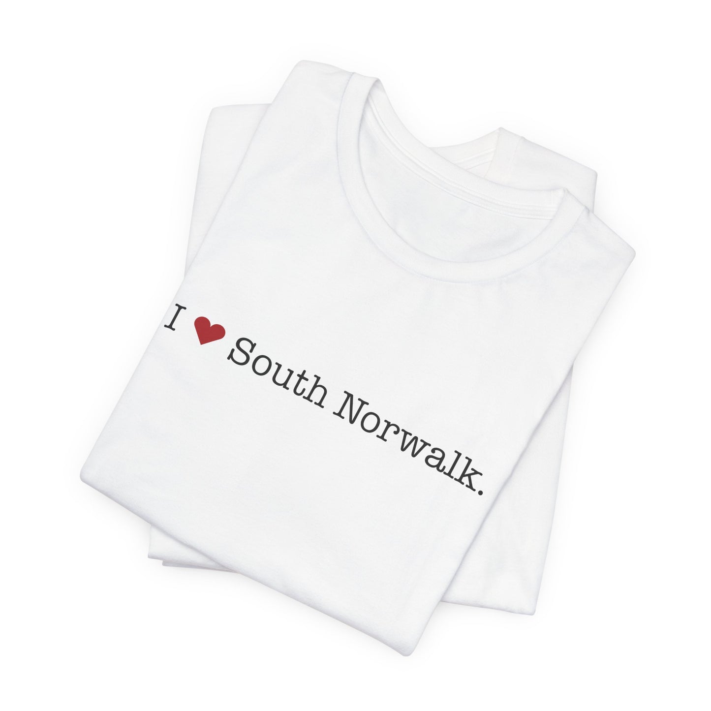 I Heart South Norwalk. Unisex Jersey Short Sleeve T-Shirt