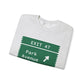Vintage Merritt Parkway Exit 47 Sign Unisex Heavy Blend™ Crewneck Sweatshirt