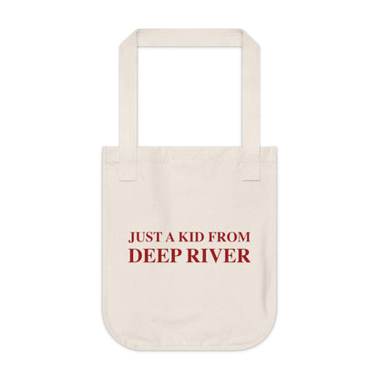 Just a kid from Deep River Organic Canvas Tote Bag