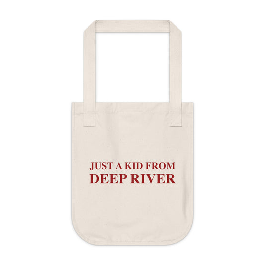 Just a kid from Deep River Organic Canvas Tote Bag