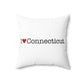 I Heart Connecticut. Spun Polyester Square Pillow