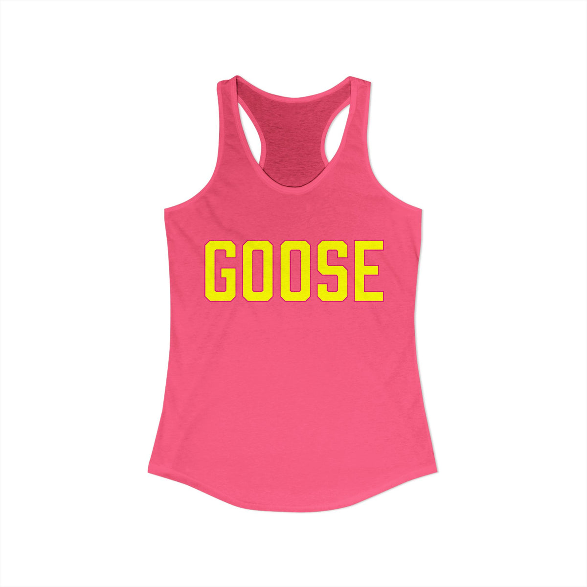 Goose Zip Code - Yellow & Pink Women's Ideal Racerback Tank Top