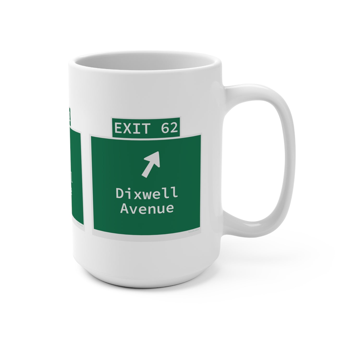 Vintage WCP Exit 62 Sign Mug 15oz