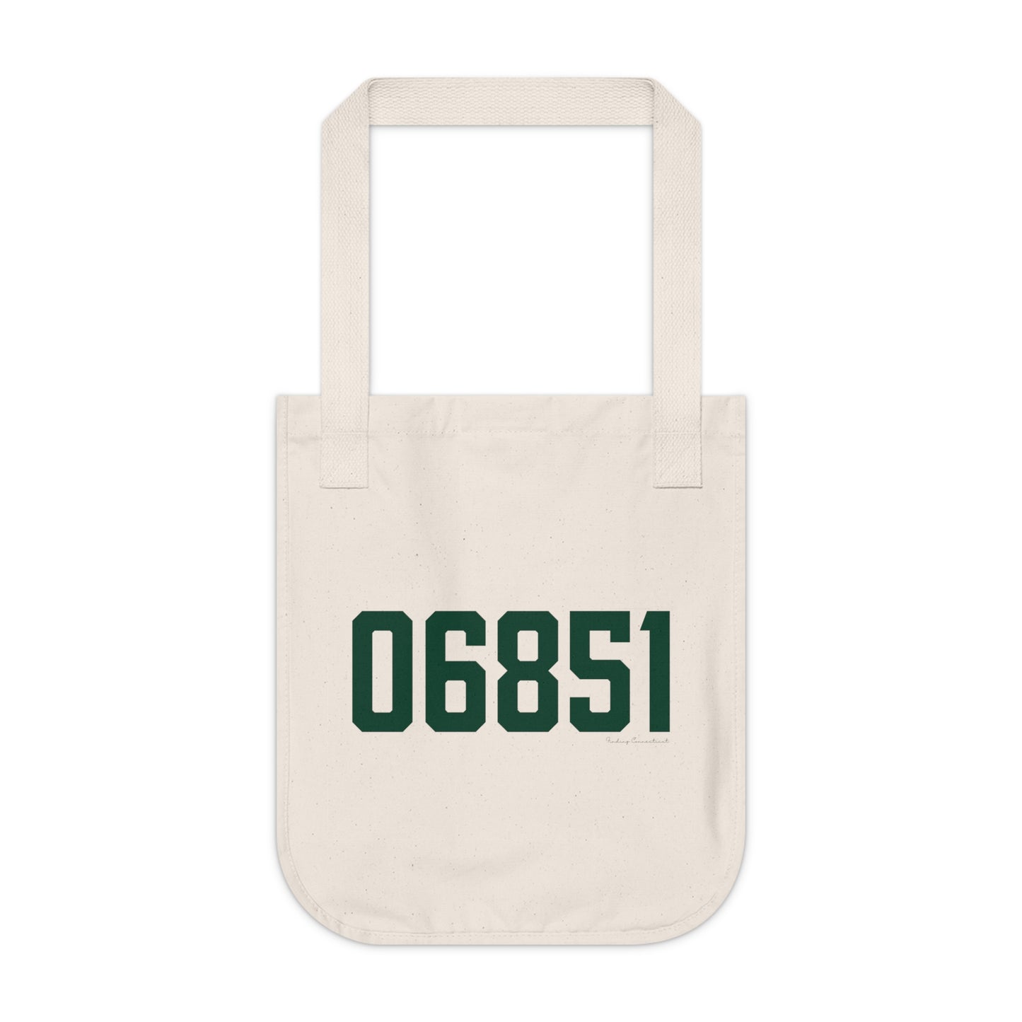 06851 Norwalk Connecticut Zip Code Organic Canvas Tote Bag